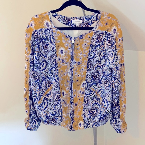 UMGEE Floral Print Bomber Jacket- Lightweight M - Picture 2 of 6